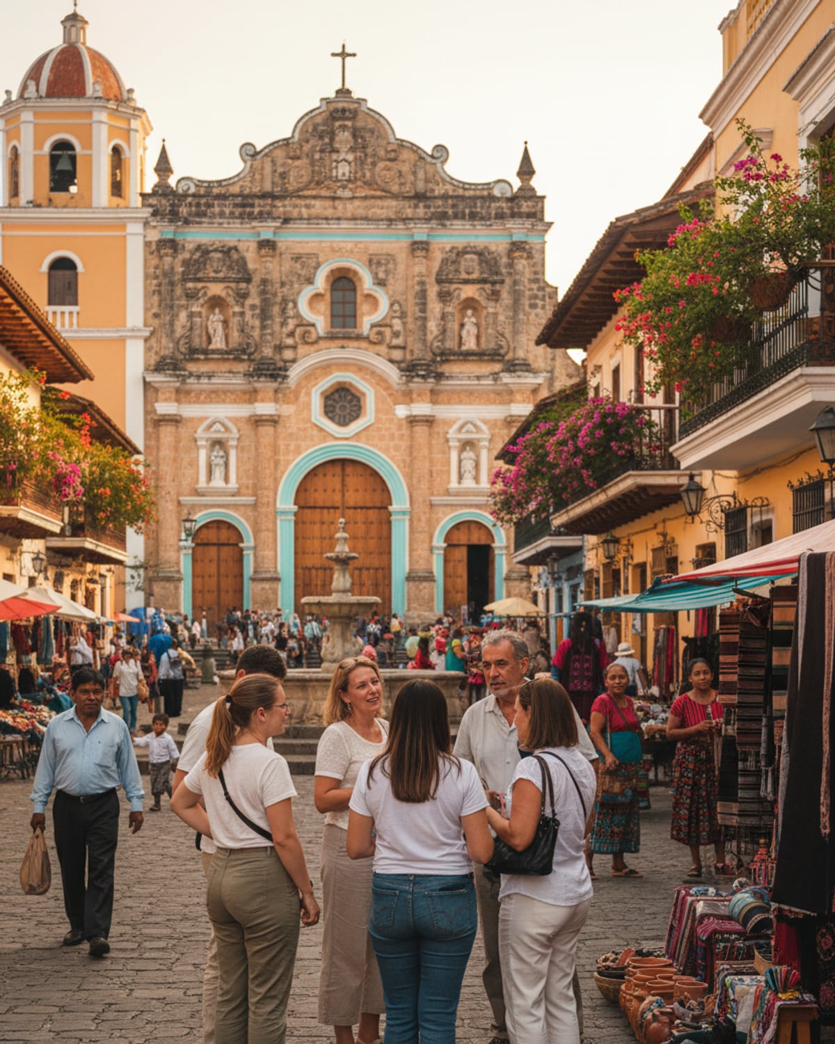 Colorful Spanish-speaking destination landscape
